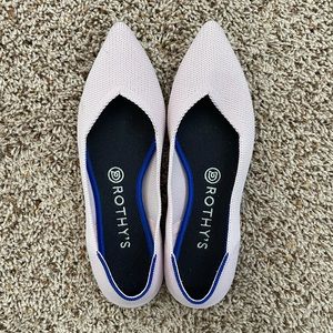 Rothy’s Pale Pink Pointed Toe Flats
